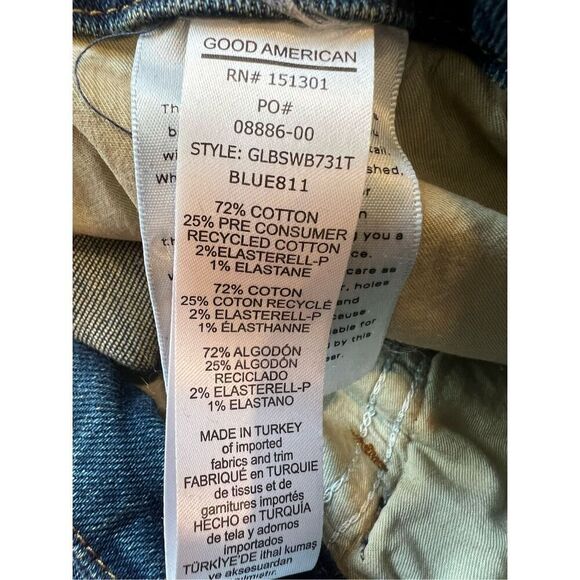 Good American Women's Blue 811 Denim Good Slim Cut Bootcut Jeans Size 10/30 NWOT - Picture 7 of 10
